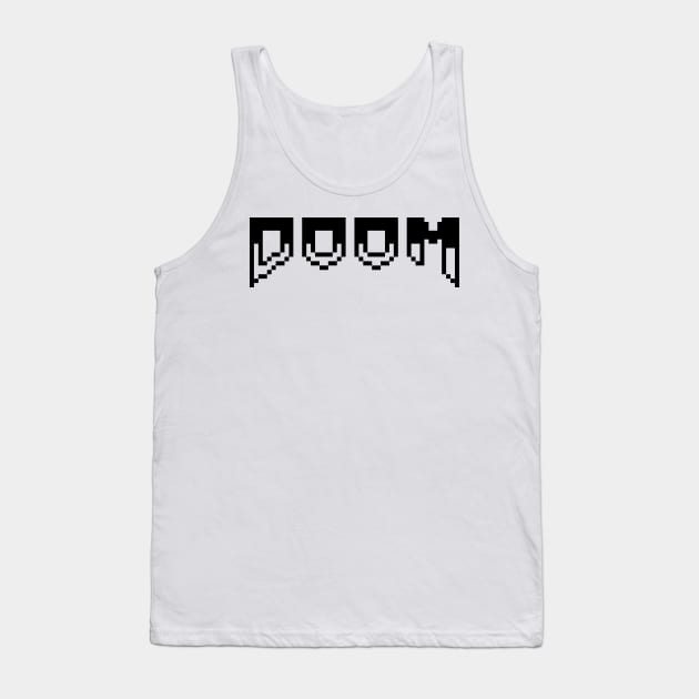 Doom - Pixel Logo II Tank Top by MalcolmDesigns